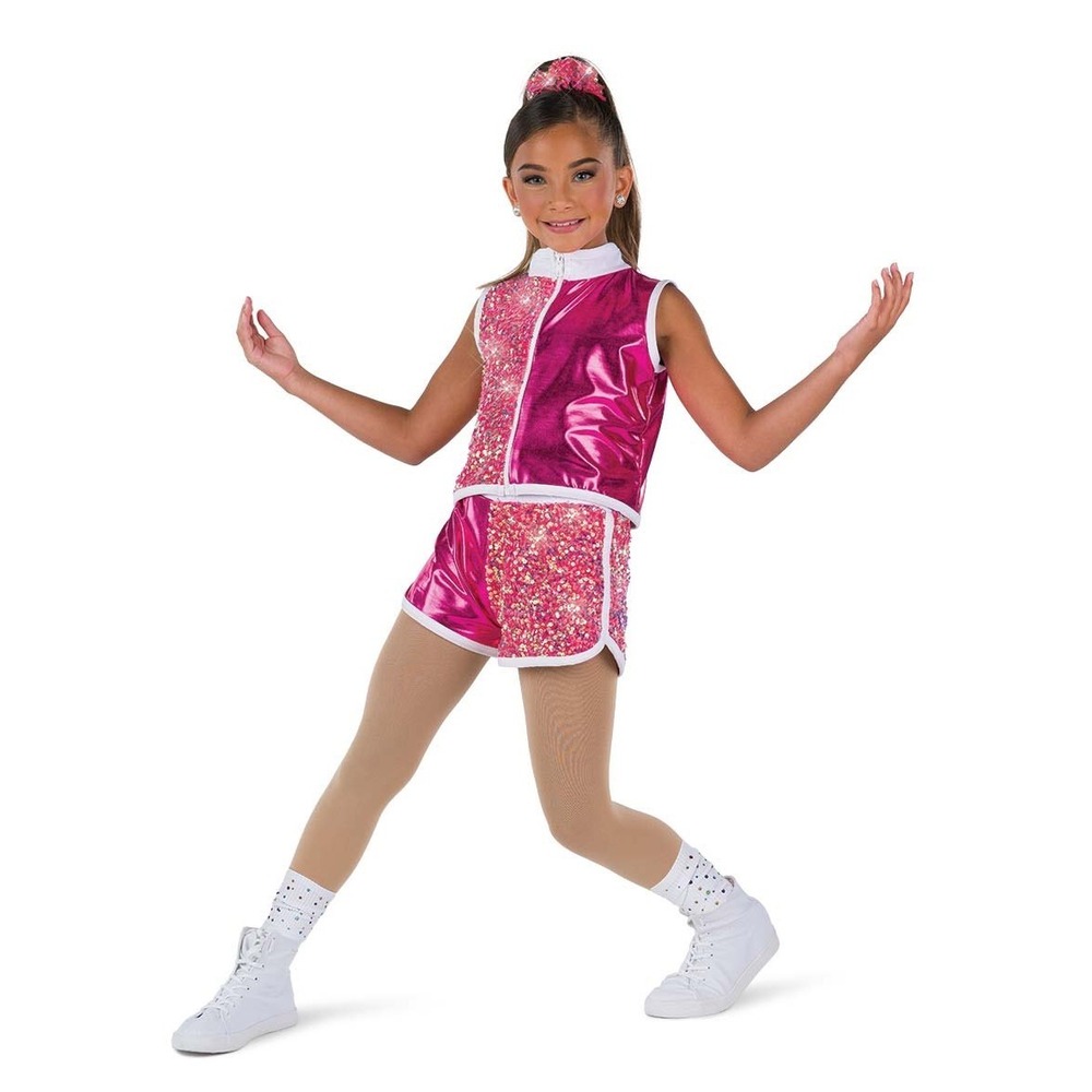 A Wish Come True No Bad Days Pink Sequin Dance Costume LC 26098